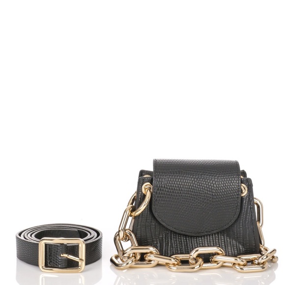 Taupe Interchangable Coin Belt/ Mini Purse with Chain - Picture 7 of 16